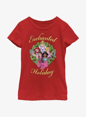 Disney Princesses Enchanted Holiday Youth Girls T-Shirt