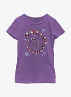 Disney Nightmare Before Christmas Sally Winter Swirl Youth Girls T-Shirt