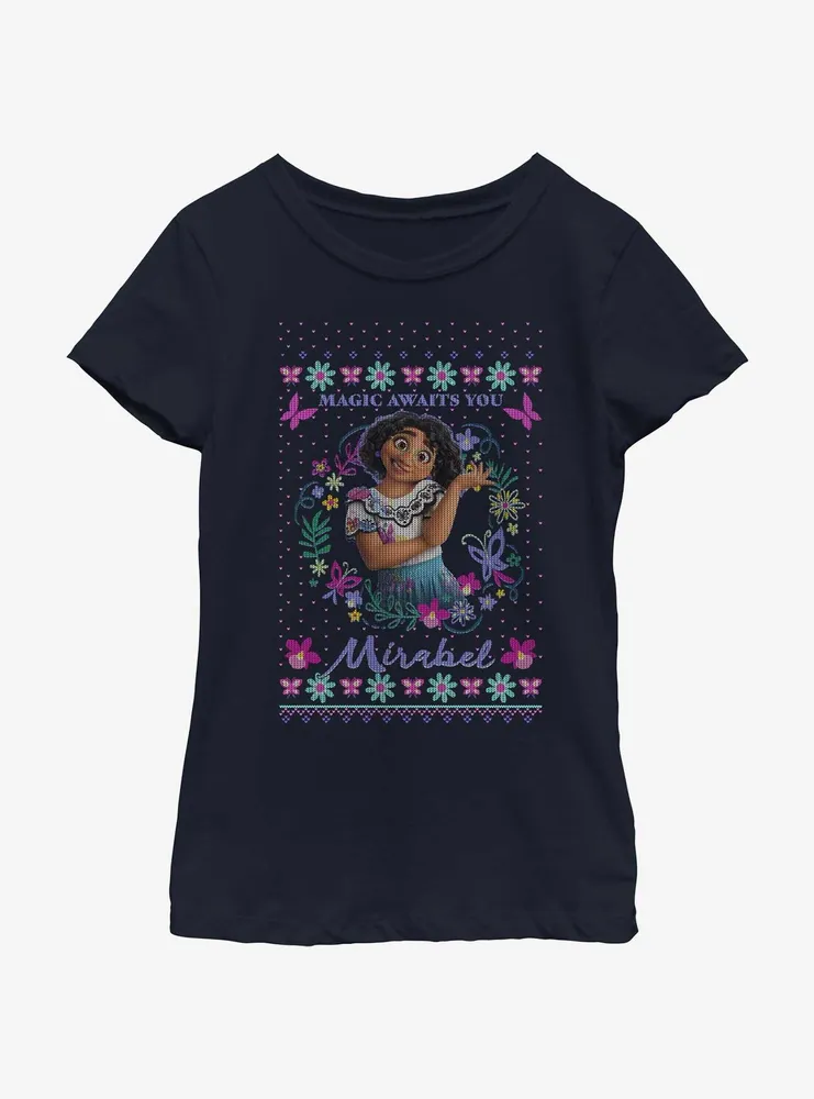 Disney Encanto Mirabel Ugly Holiday Youth Girls T-Shirt