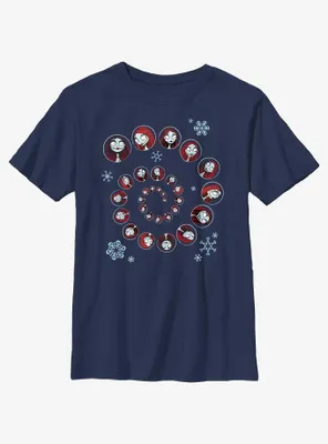 Disney Nightmare Before Christmas Sally Winter Swirl Youth T-Shirt
