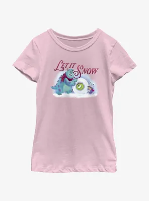 Disney Pixar Monsters Inc. Let It Snow Youth Girls T-Shirt