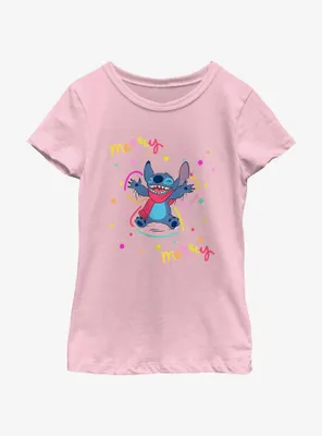 Disney Lilo & Stitch Merry Snow Angel Youth Girls T-Shirt