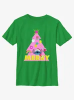 Disney Lilo & Stitch Merry Christmas Tree Youth T-Shirt