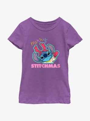 Disney Lilo & Stitch Merry Stitchmas Youth Girls T-Shirt