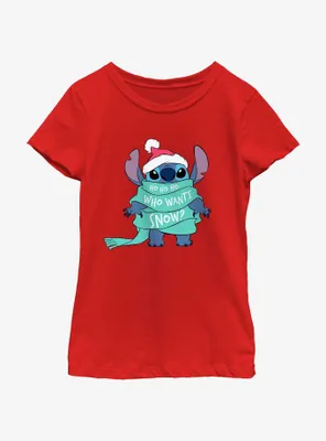 Disney Lilo & Stitch Who Wants Snow Youth Girls T-Shirt