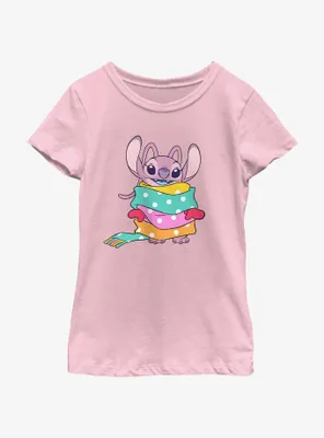 Disney Lilo & Stitch Angel Wrapped Scarf Youth Girls T-Shirt