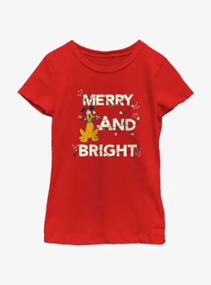 Disney Mickey Mouse Merry And Bright Youth Girls T-Shirt