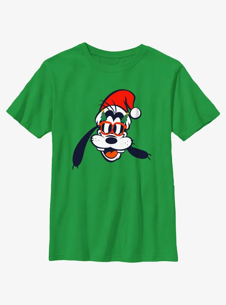 Disney Goofy Christmas Glasses Youth T-Shirt