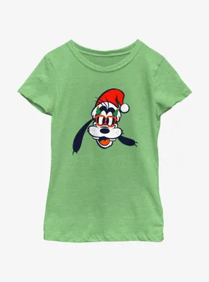 Disney Goofy Christmas Glasses Youth Girls T-Shirt