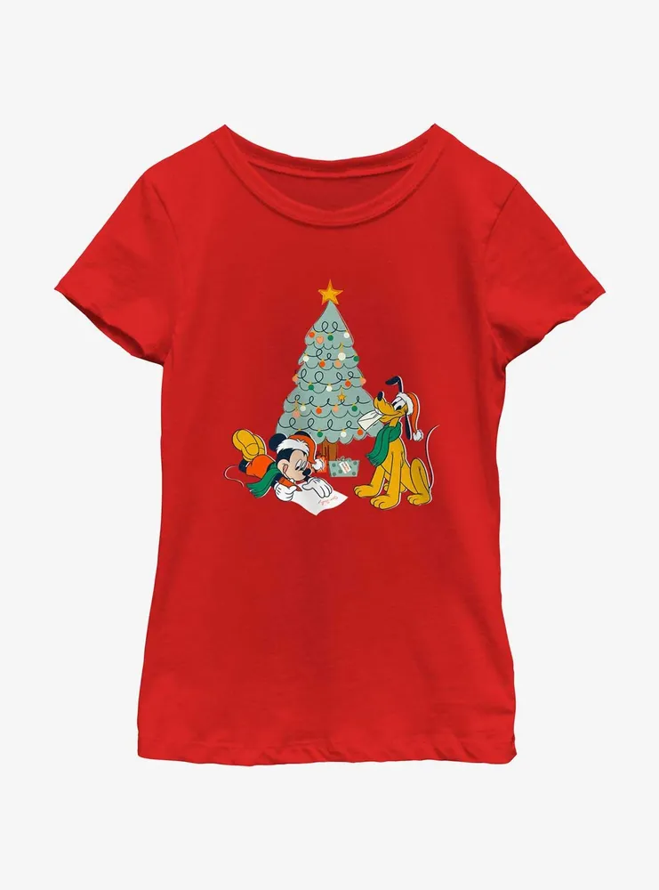 Disney Mickey Mouse Letter For Santa Youth Girls T-Shirt