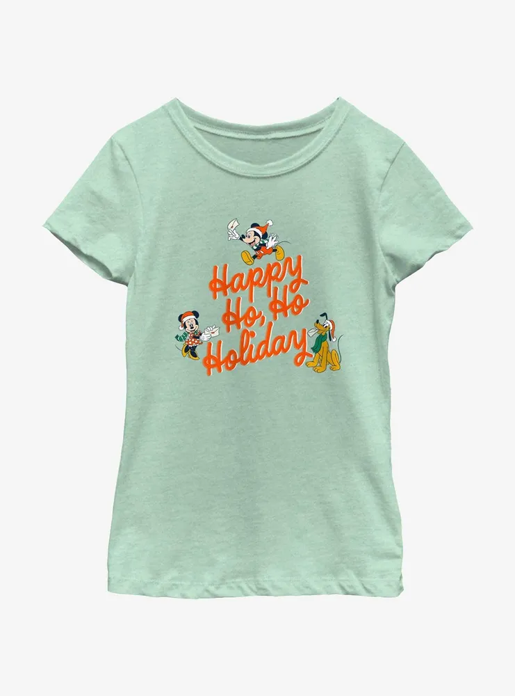 Disney Mickey Mouse Happy Ho Holiday Youth Girls T-Shirt
