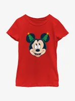 Disney Mickey Mouse Christmas Tree Ears Youth Girls T-Shirt