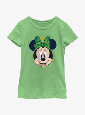 Disney Minnie Mouse Happy Christmas Ears Youth Girls T-Shirt