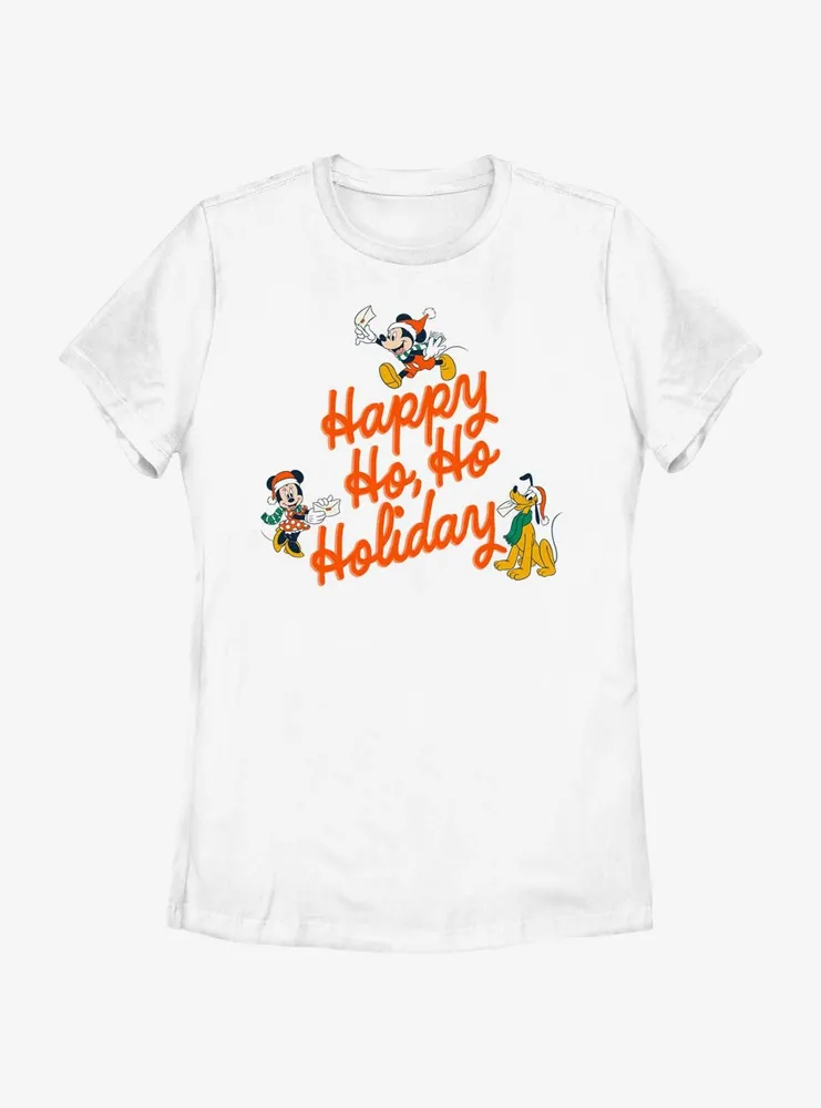 Disney Mickey Mouse Happy Ho Holiday Womens T-Shirt