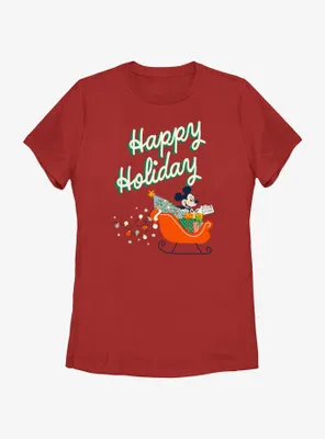 Disney Mickey Mouse Happy Holiday Womens T-Shirt