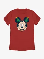 Disney Mickey Mouse Christmas Tree Ears Womens T-Shirt