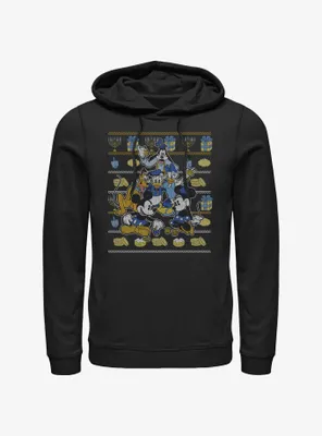 Disney Mickey Mouse Hanukkah Ugly Sweater Hoodie