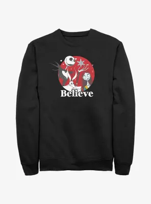 Disney Nightmare Before Christmas Jack And Sally Believe Sweatshirt