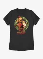 Disney Nightmare Before Christmas Peace On Earth Wreath Womens T-Shirt