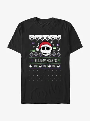 Disney Nightmare Before Christmas Ugly Holiday Jack Snowfall T-Shirt