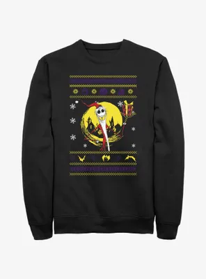 Disney Nightmare Before Christmas Jack Ugly Holidays Style Sweatshirt