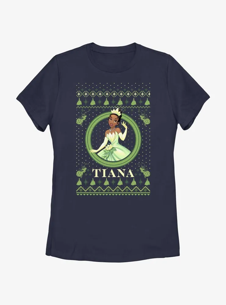 Disney The Princess & Frog Tiana Ugly Holiday Womens T-Shirt