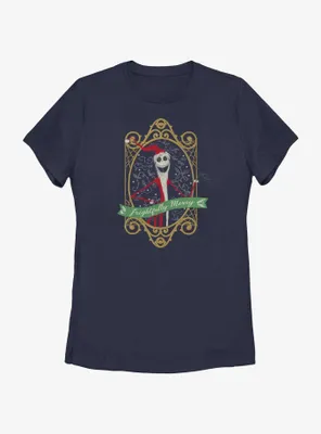 Disney Nightmare Before Christmas Frightfully Merry Womens T-Shirt