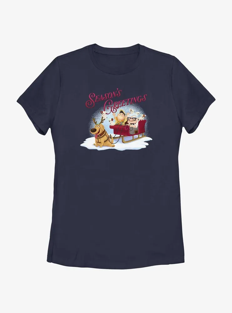 Disney Pixar Up Seasons Greetings Womens T-Shirt