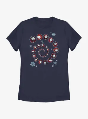 Disney Nightmare Before Christmas Sally Winter Swirl Womens T-Shirt