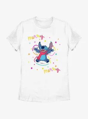 Disney Lilo & Stitch Merry Snow Angel Womens T-Shirt