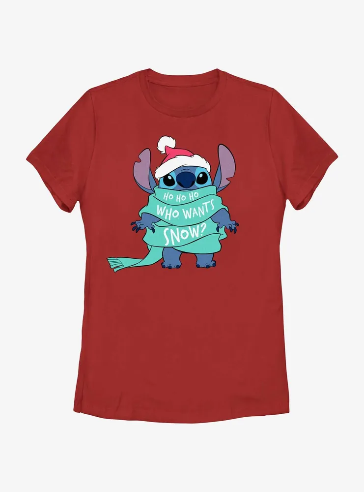 Disney Lilo & Stitch Who Wants Snow Womens T-Shirt