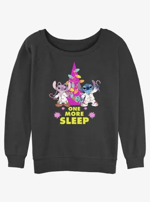 Disney Lilo & Stitch One More Sleep Womens Slouchy Sweatshirt