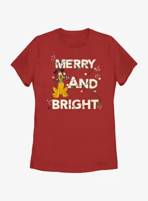 Disney Mickey Mouse Merry And Bright Womens T-Shirt