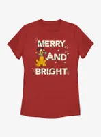 Disney Mickey Mouse Merry And Bright Womens T-Shirt