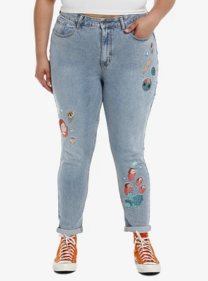 Her Universe Studio Ghibli® Ponyo Embroidery Mom Jeans Plus