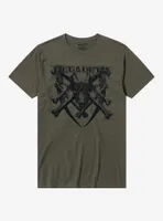 Megadeth Vic Rattlehead & Crossbones Boyfriend Fit Girls T-Shirt