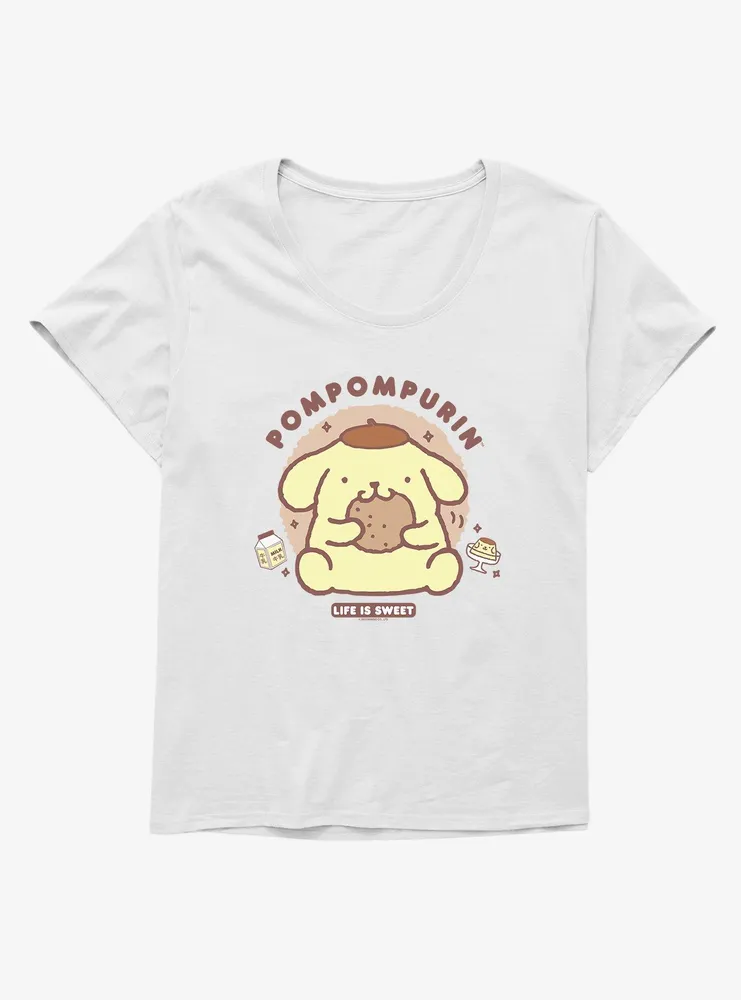 Pompompurin Life Is Sweet Womens T-Shirt Plus