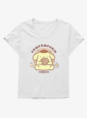 Pompompurin Life Is Sweet Womens T-Shirt Plus