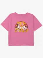 Disney Mickey Mouse Love Bloom Girls Youth Crop T-Shirt