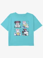 Disney Mickey Mouse Minnie Daisy Selfies Girls Youth Crop T-Shirt