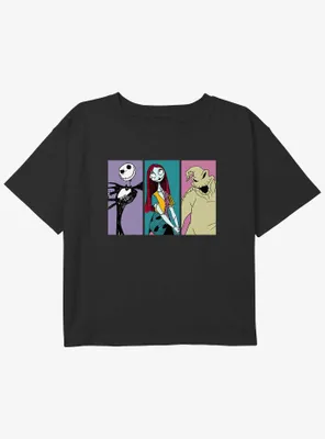 Disney The Nightmare Before Christmas Jack Sally and Oogie Girls Youth Crop T-Shirt