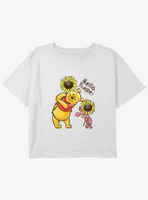 Disney Winnie The Pooh Hello There Girls Youth Crop T-Shirt