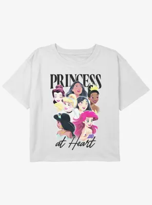 Disney Beauty and the Beast Princess At Heart Girls Youth Crop T-Shirt