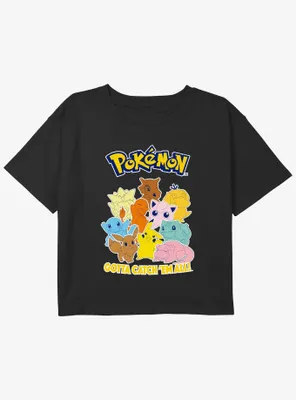 Pokemon Poke Gang Girls Youth Crop T-Shirt