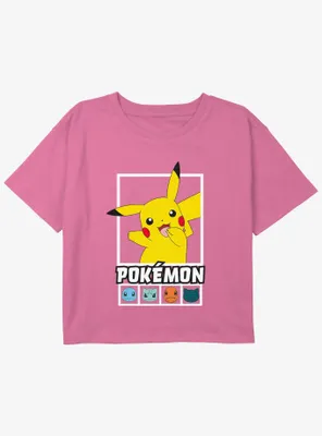 Pokemon Classic Girls Youth Crop T-Shirt