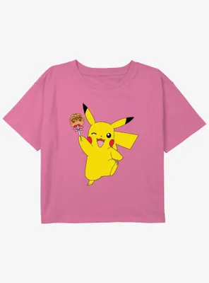 Pokemon Caramel Apple Pikachu Girls Youth Crop T-Shirt