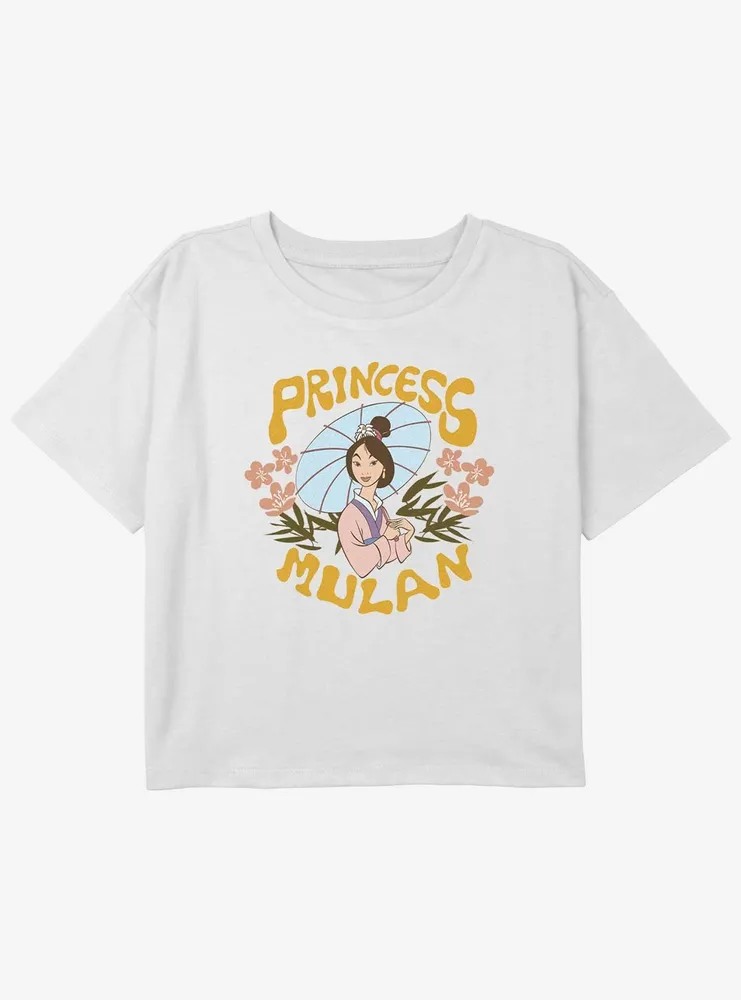 Disney Mulan Princess Girls Youth Crop T-Shirt