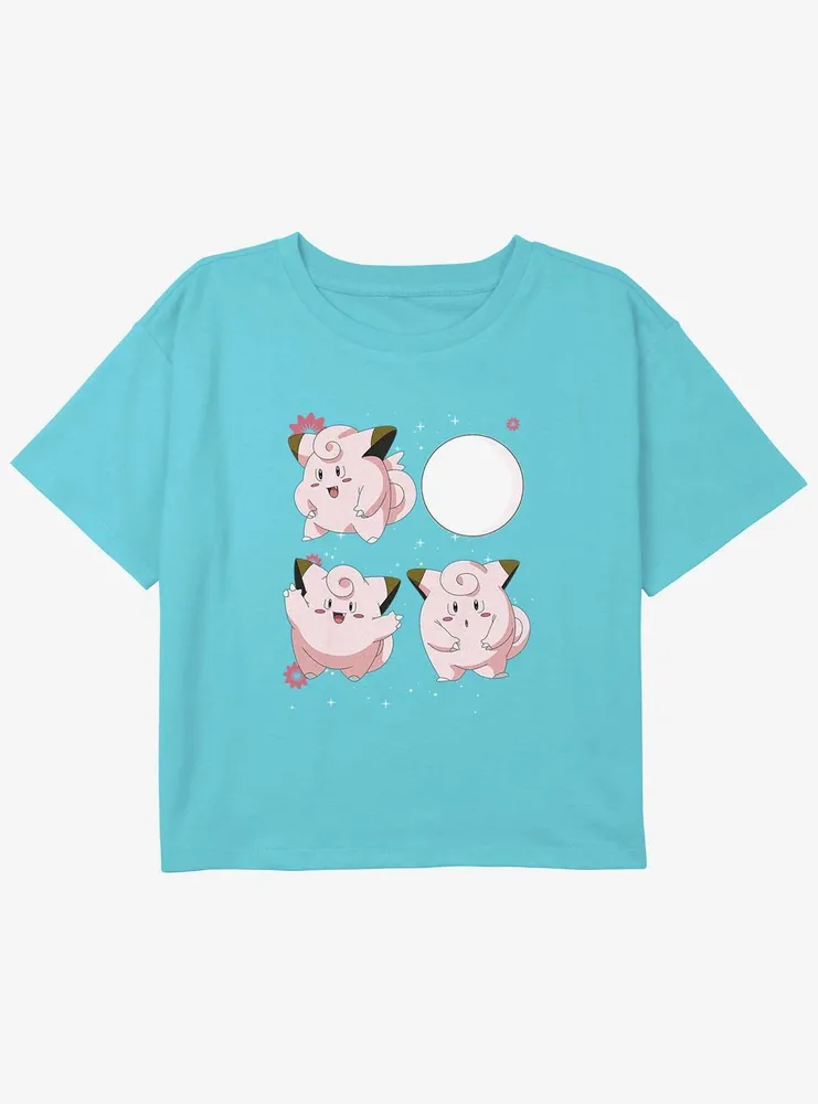 Pokemon Clefairy Girls Youth Crop T-Shirt