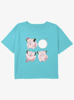 Pokemon Clefairy Girls Youth Crop T-Shirt