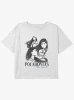Disney Pocahontas Photo Collage Girls Youth Crop T-Shirt
